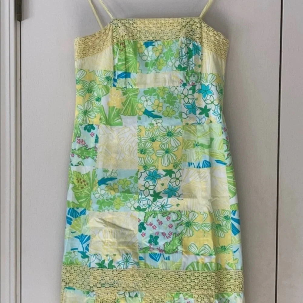 2009 Lilly Pulitzer Bowen Multi Gator Strapless Dress Style 74797 Size 4 - Picture 3 of 9